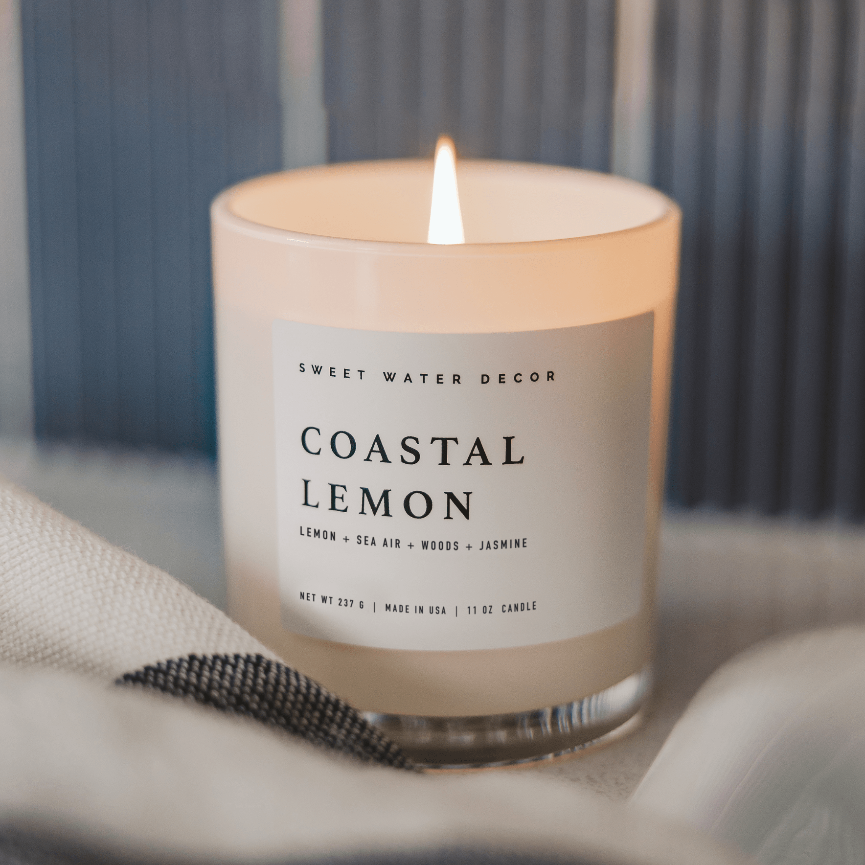 Coastal Lemon 11 oz Soy Candle - HER Home Design Boutique